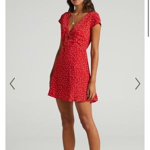 Showpo red mini dress